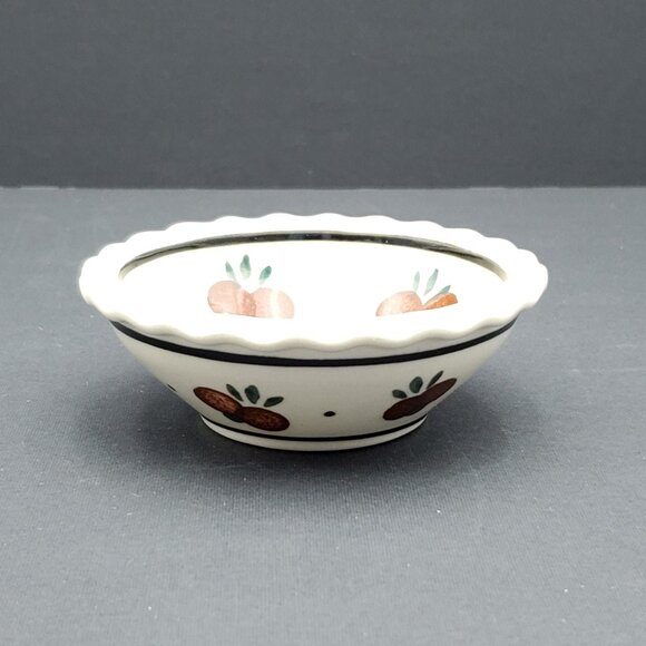 Polish Pottery Wild Cherry Condiment Bowl Sauce Dip Pinch Bowl Trinket Ring Dish - Picture 5 of 6